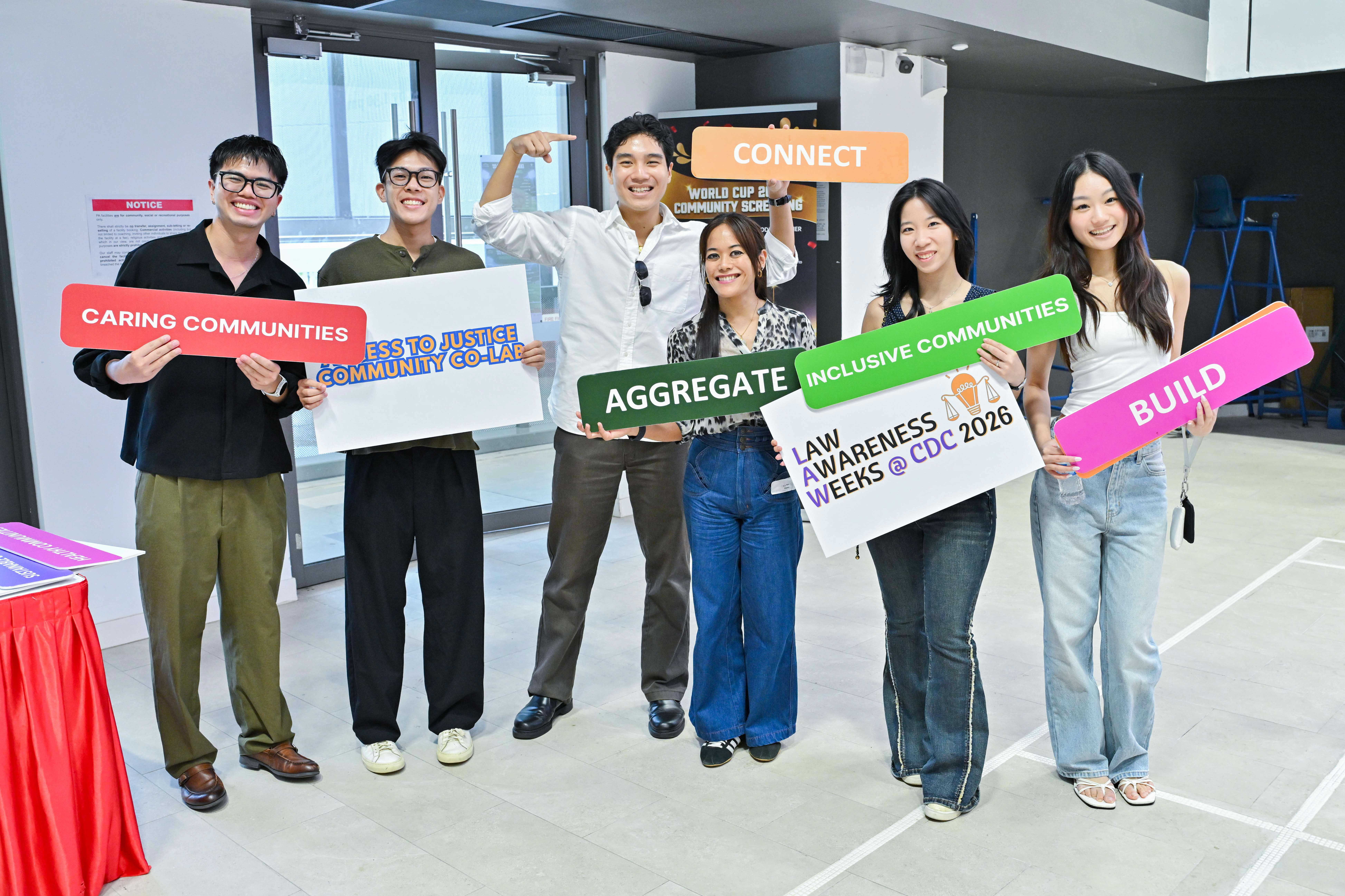 Six students elated to join this session of Access to Justice Community Co-Lab 2026